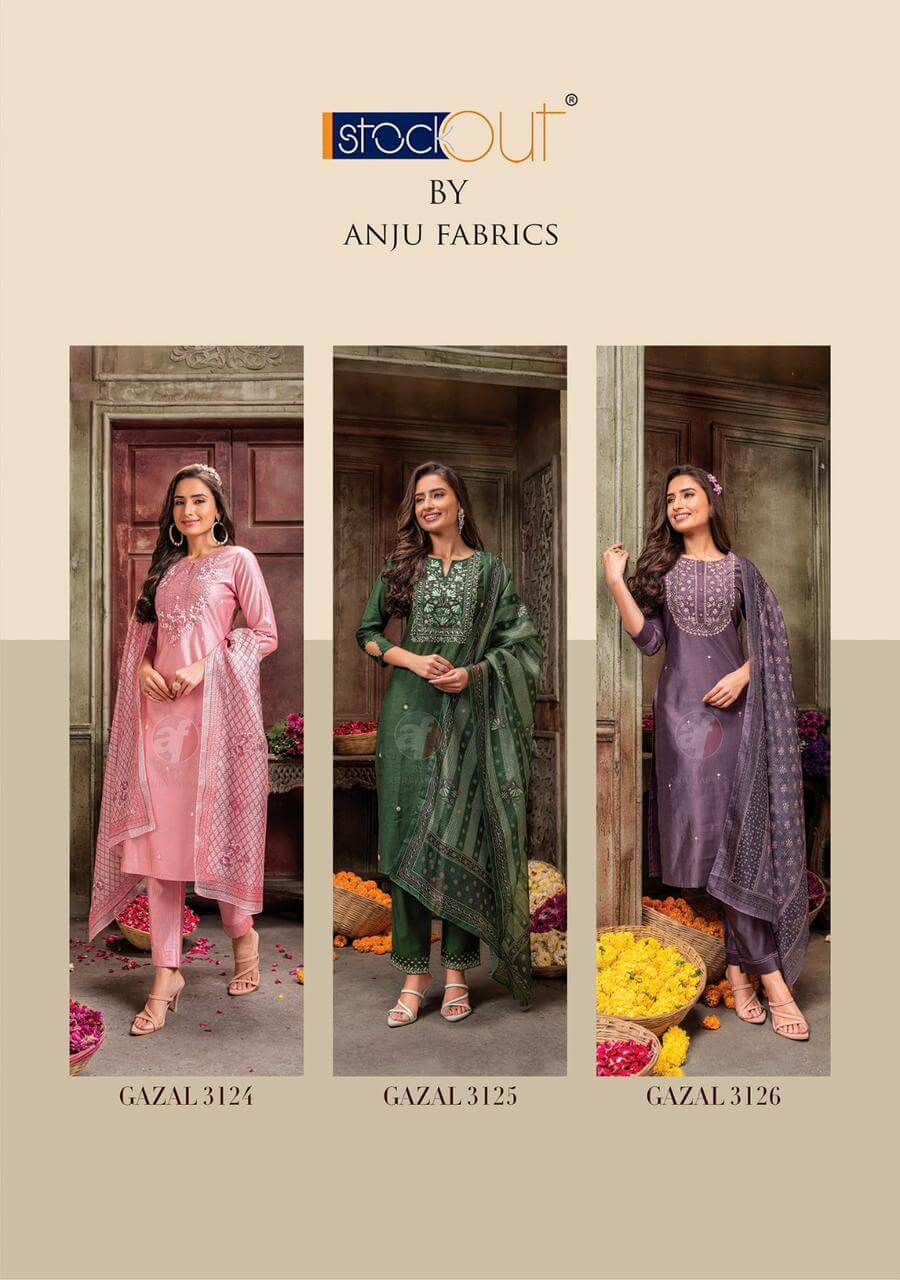 Anju Fabric Gazal Vol 3 Designer Wedding Party Salwar Suits collection 2