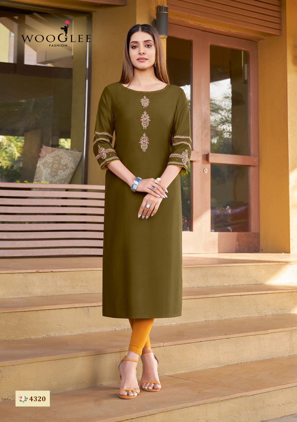 Wooglee Sakshi Vol 4 Embroidery Kurti Catalog collection 6