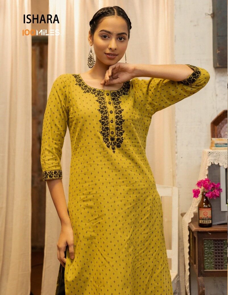 100 Miles Ishara Cotton Kurtis Catalog collection 1