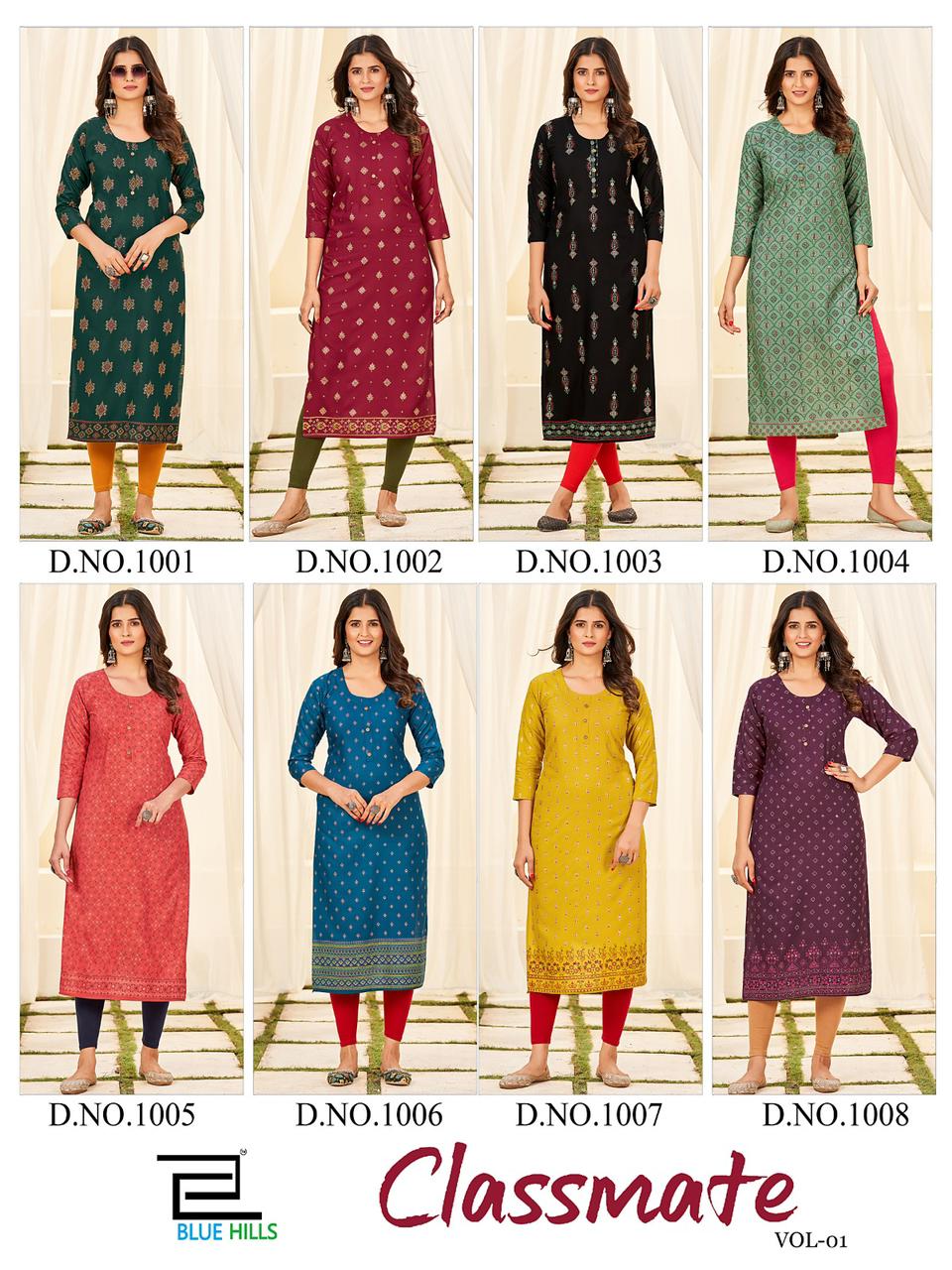 Blue Hills Classmate Vol 1 Kurtis Below 300 Catalog collection 9