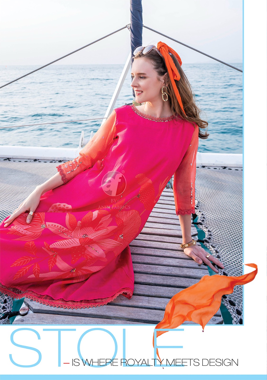 Anju Fabrics Stole Story Kurtis With Bottom Catalog collection 5