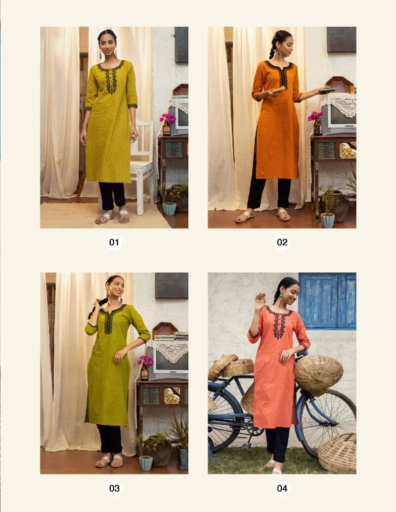 100 Miles Ishara Cotton Kurtis Catalog collection 4