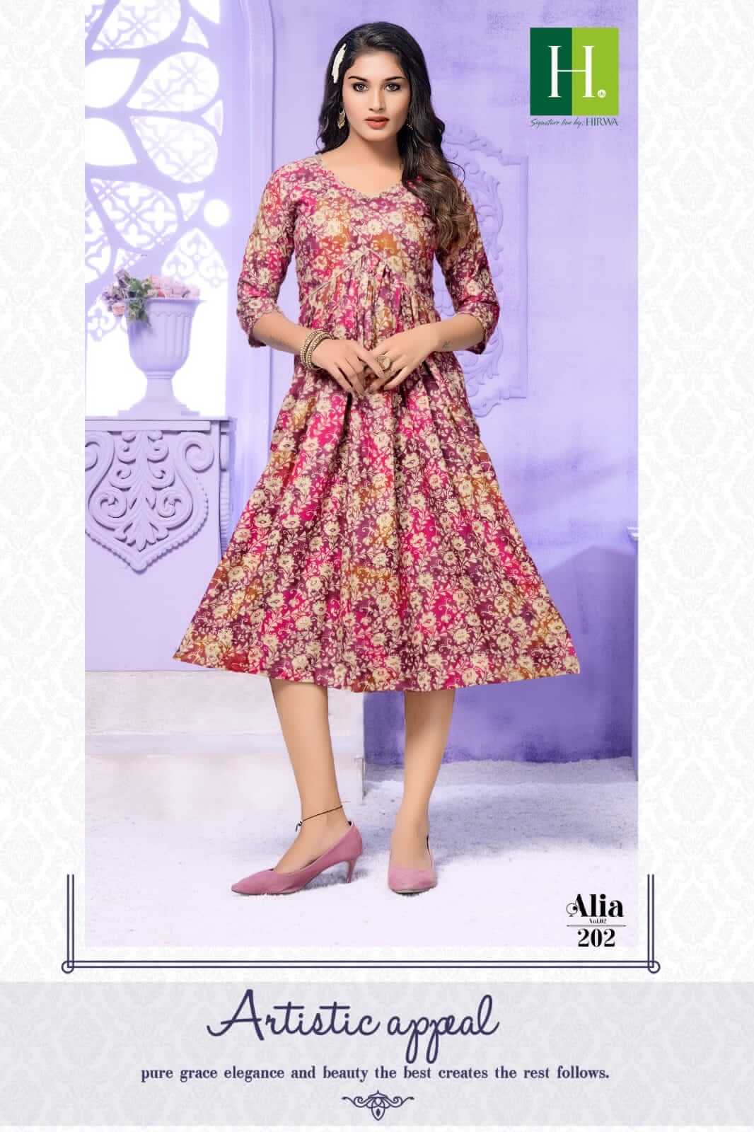 Hirwa Alia Rayon Kurti Catalog at Wholesale collection 4