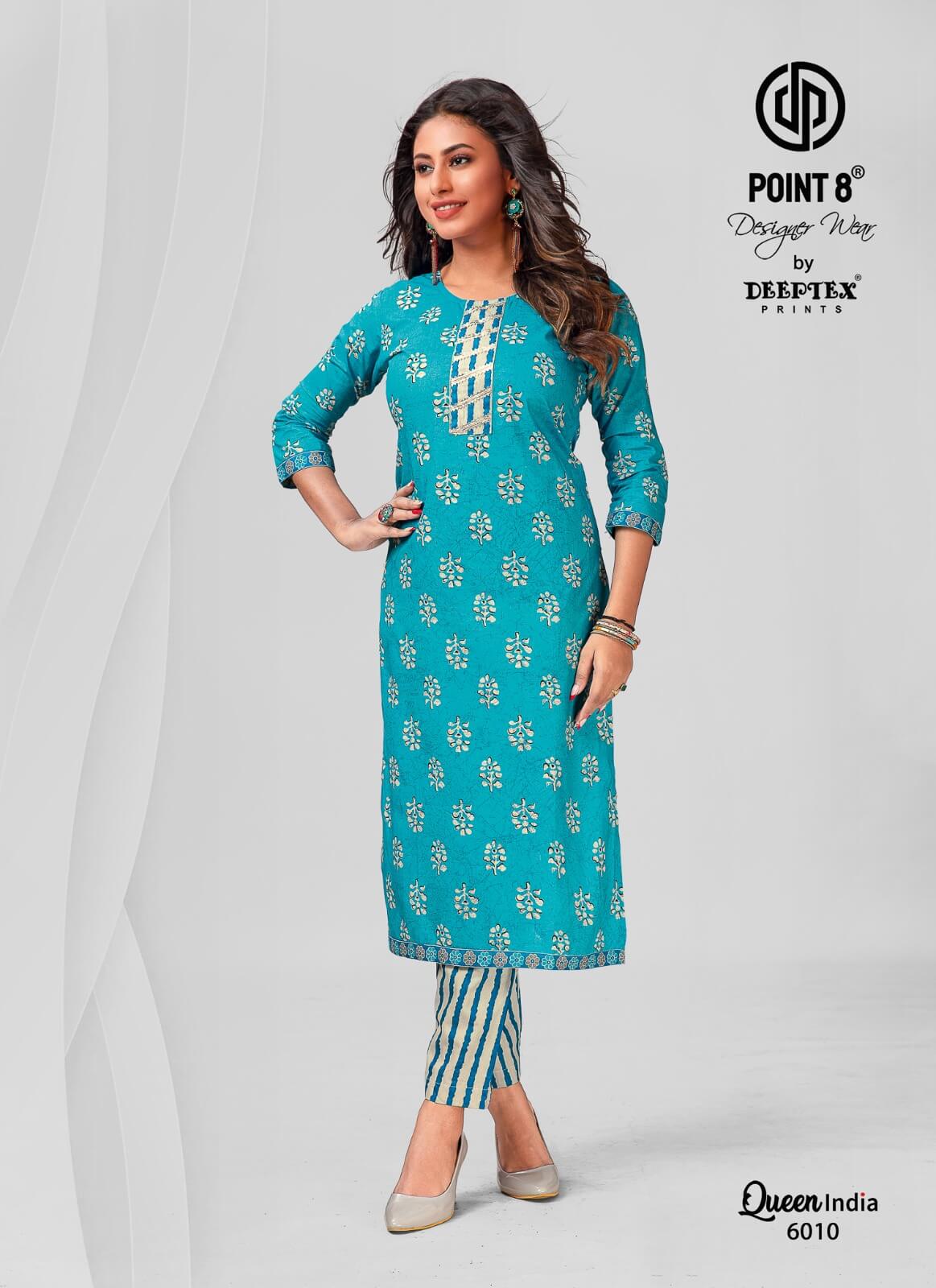 Deeptex Queen India vol 6 Kurtis with Bottom Catalog collection 4