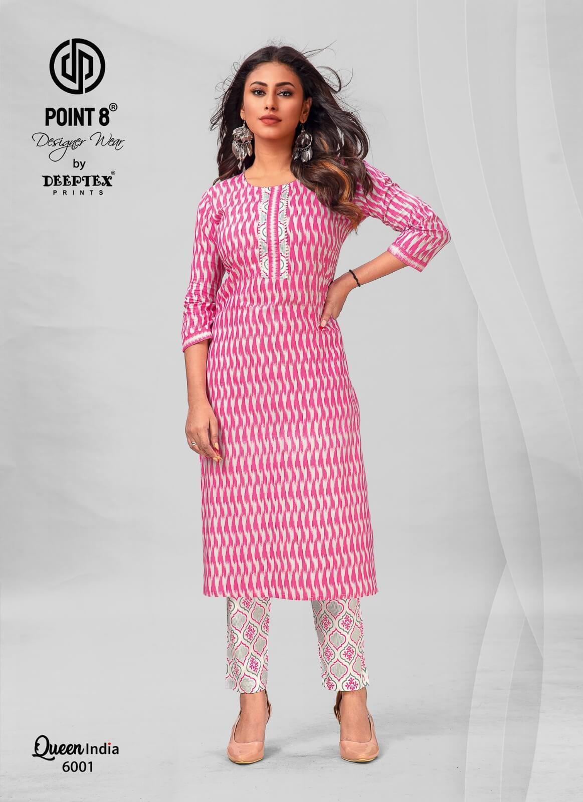 Deeptex Queen India vol 6 Kurtis with Bottom Catalog collection 7