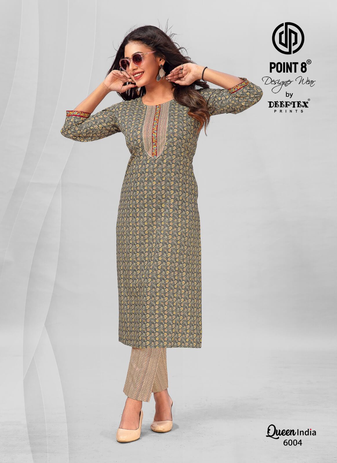 Deeptex Queen India vol 6 Kurtis with Bottom Catalog collection 5