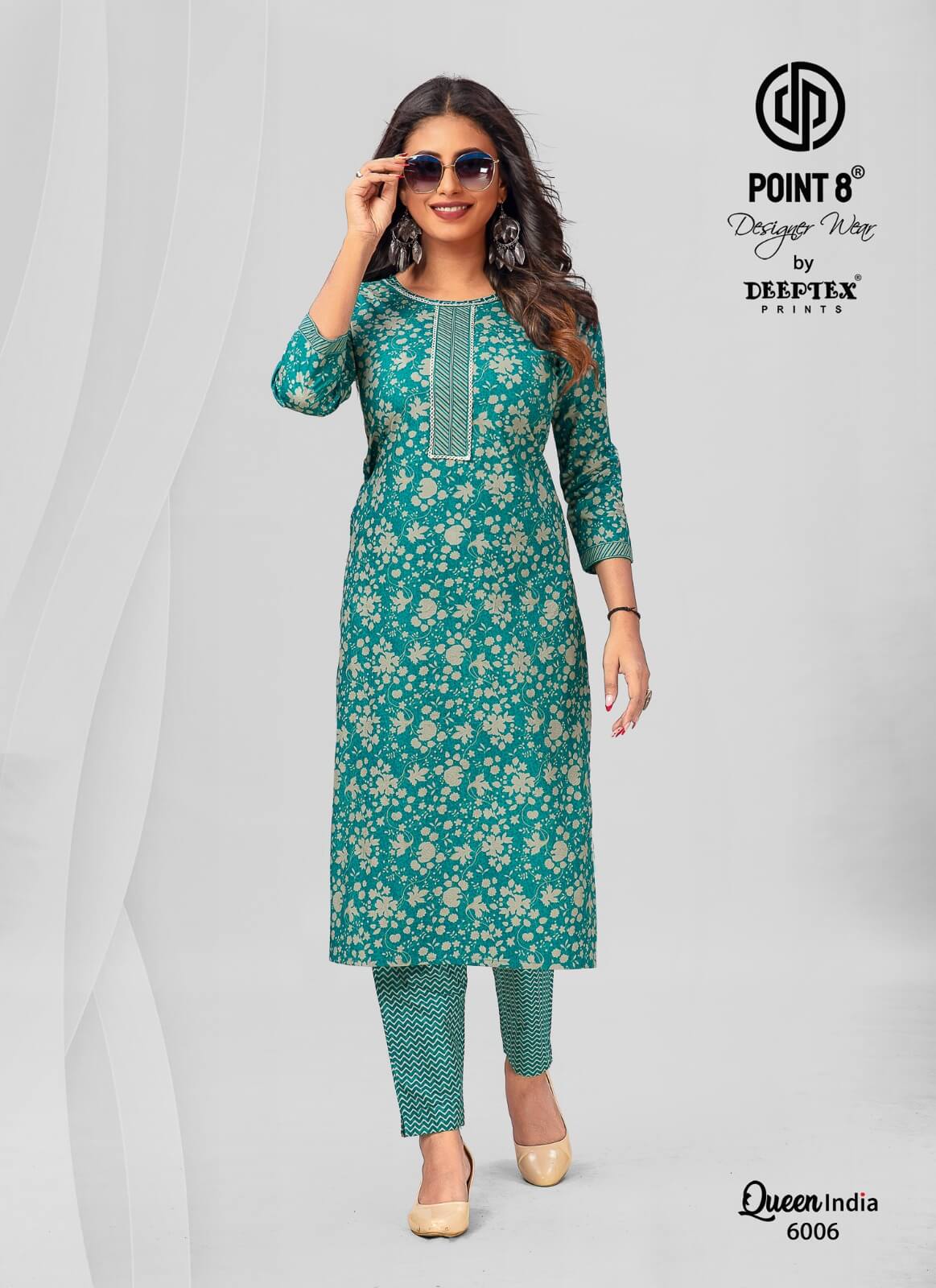 Deeptex Queen India vol 6 Kurtis with Bottom Catalog collection 6