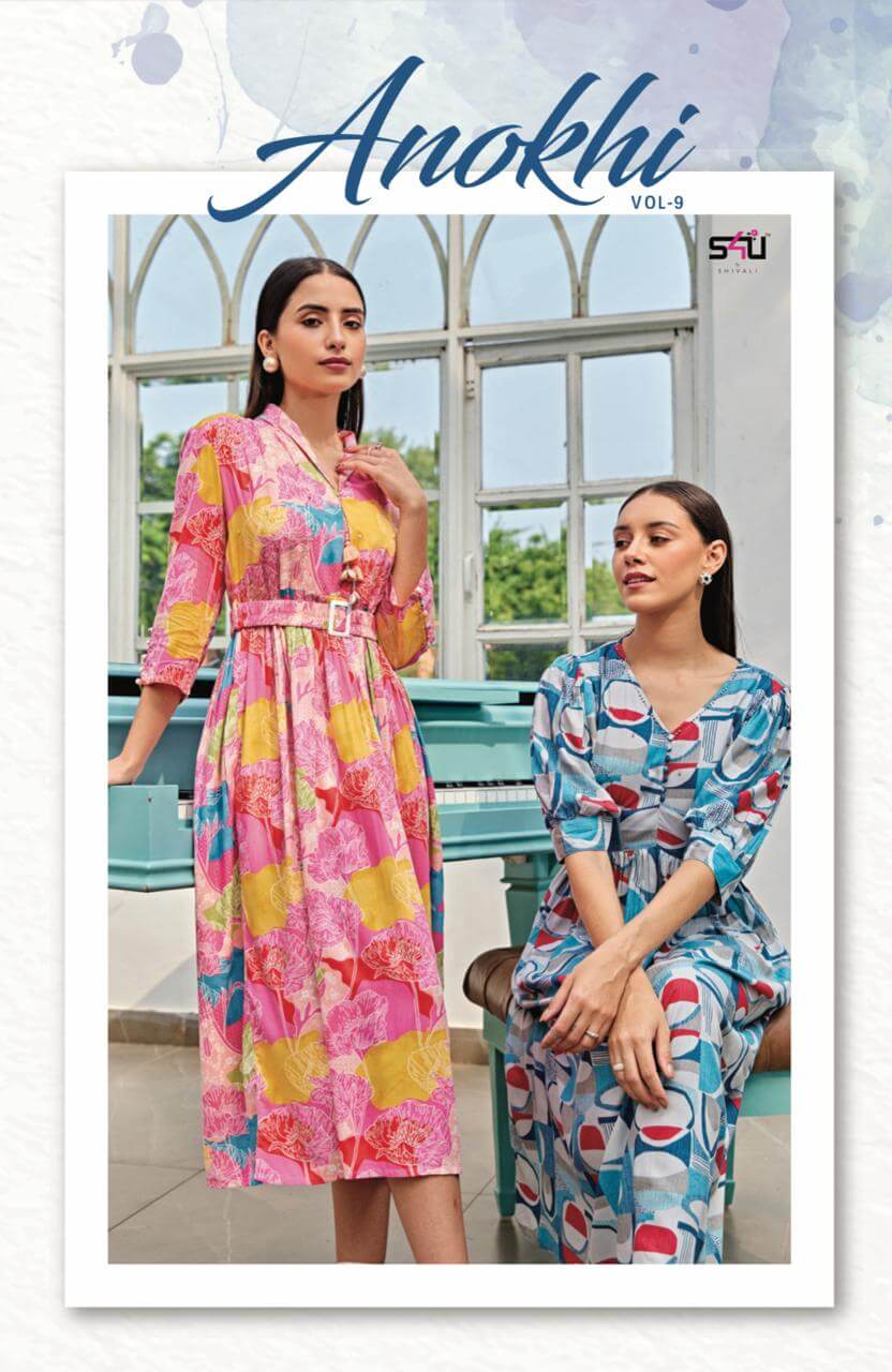 S4U Anokhi Vol 9 One Piece Dress Catalog collection 1