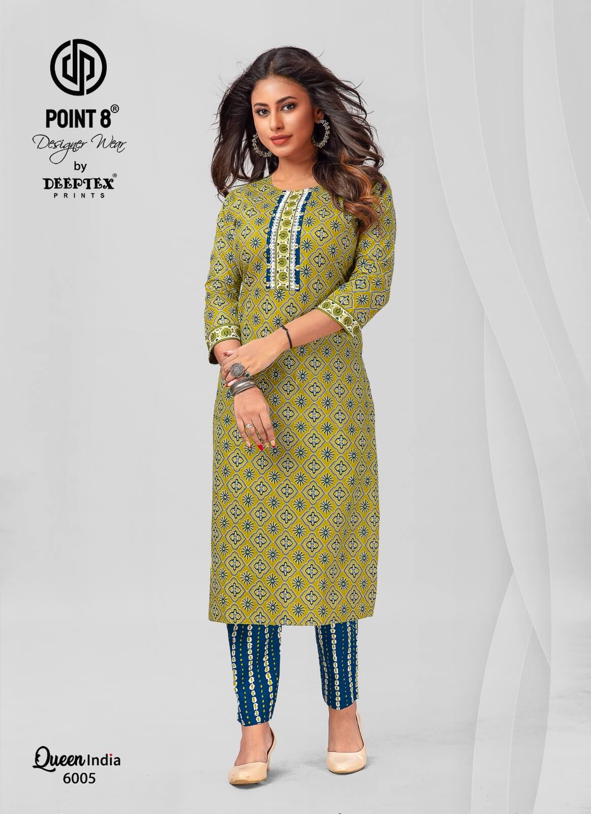 Deeptex Queen India vol 6 Kurtis with Bottom Catalog collection 10