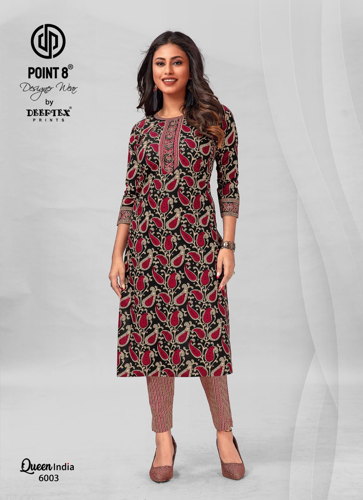 Deeptex Queen India vol 6 Kurtis with Bottom Catalog collection 11