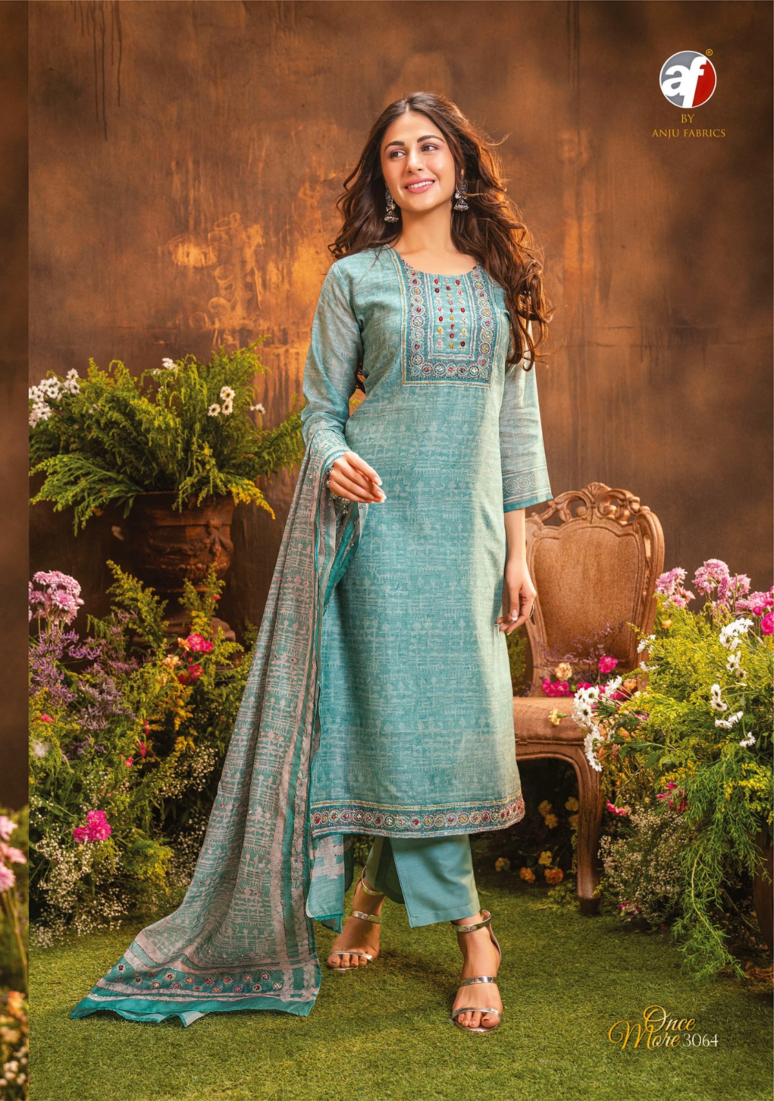 Anju Fabrics Once More Vol 2 Designer Wedding Party Salwar Suits collection 11