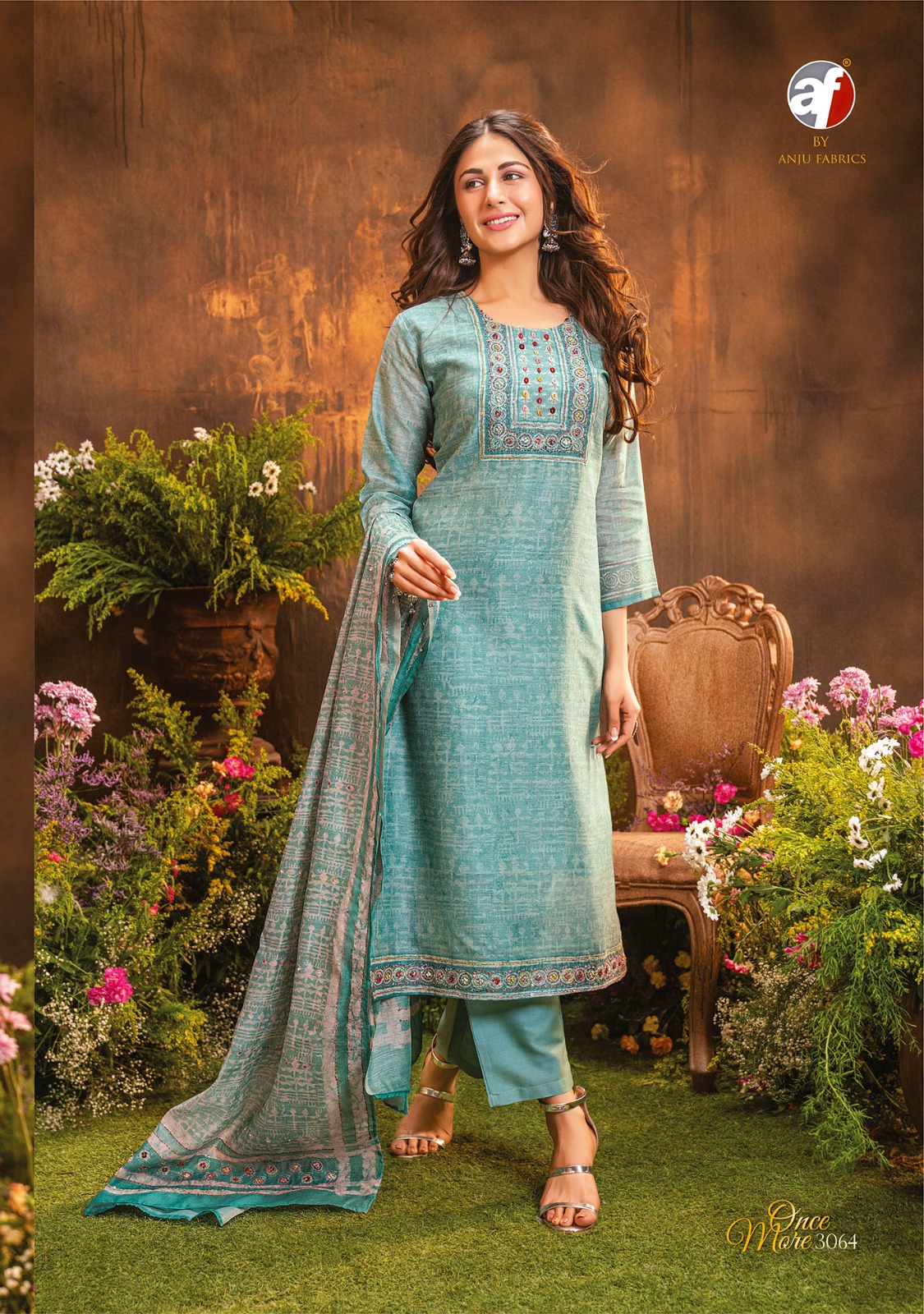 Anju Fabrics Once More Vol 2 Designer Wedding Party Salwar Suits collection 11
