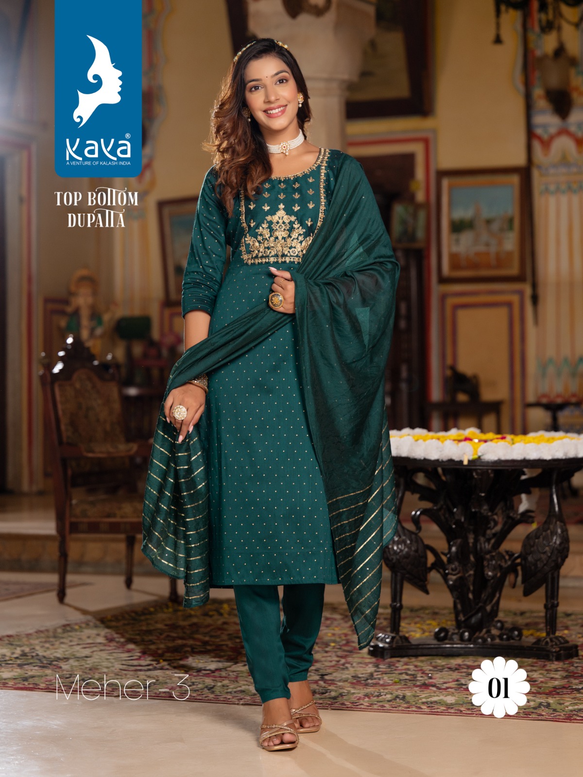 Kaya Meher Vol 3 Embroidery Salwar Kameez Catalog collection 8