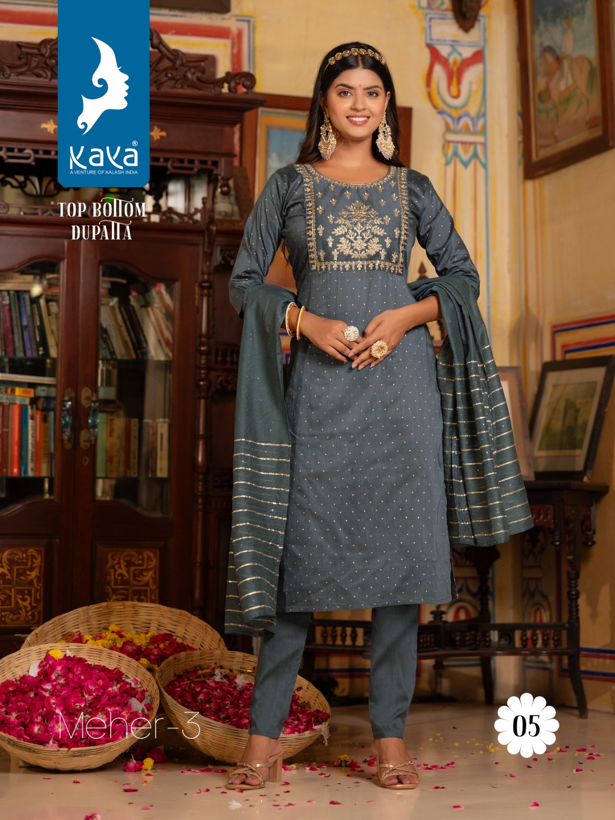 Kaya Meher Vol 3 Embroidery Salwar Kameez Catalog collection 7