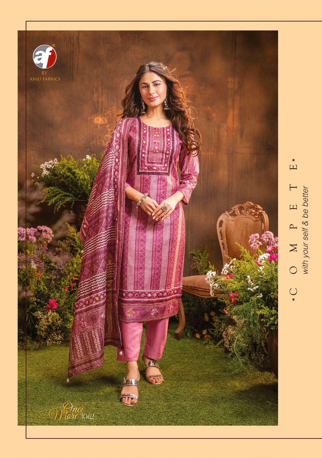 Anju Fabrics Once More Vol 2 Designer Wedding Party Salwar Suits collection 9