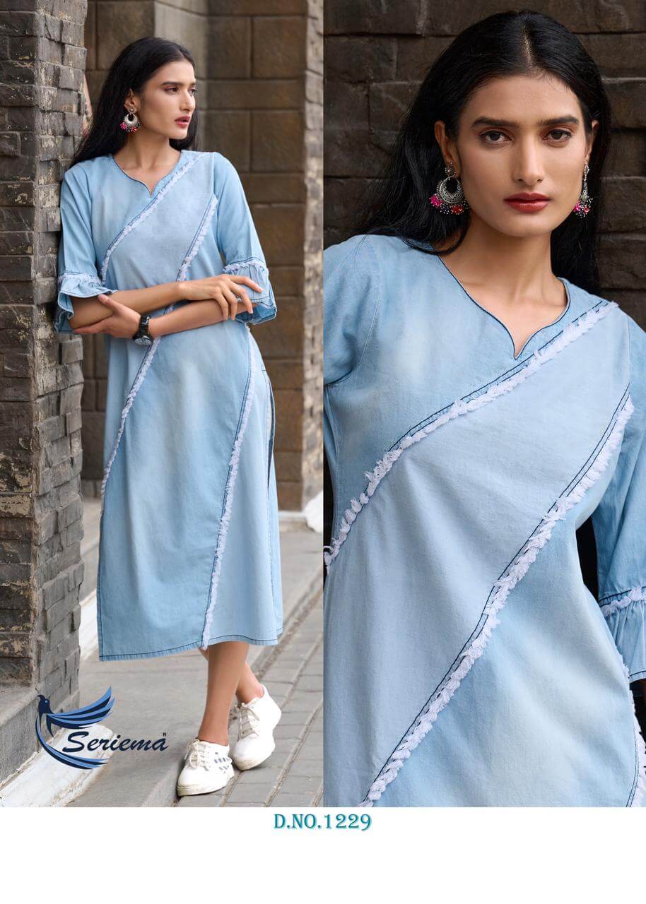 Seriema Kumb Capture Vol 5 Denim Kurti Catalog collection 3