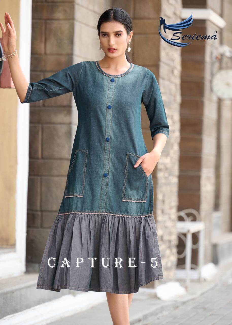 Seriema Kumb Capture Vol 5 Denim Kurti Catalog collection 1