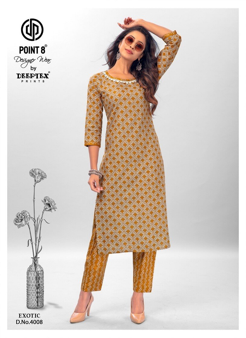 Deeptex Point 8 Exotic Vol 4 Kurtis With Bottom Catalog collection 8