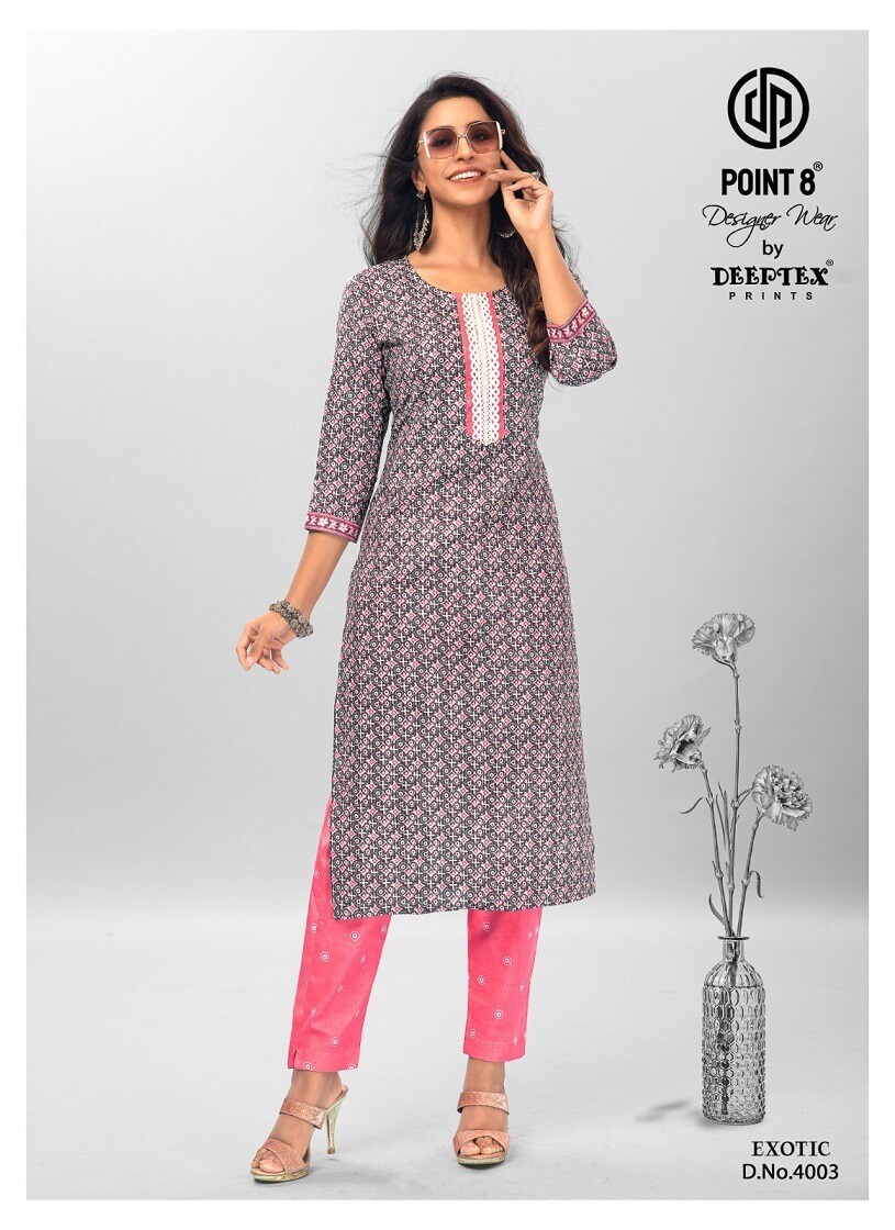 Deeptex Point 8 Exotic Vol 4 Kurtis With Bottom Catalog collection 5
