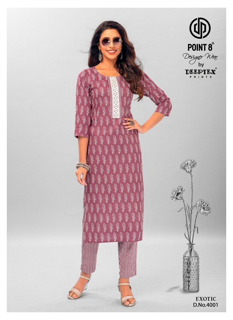 Deeptex Point 8 Exotic Vol 4 Kurtis With Bottom Catalog collection 4