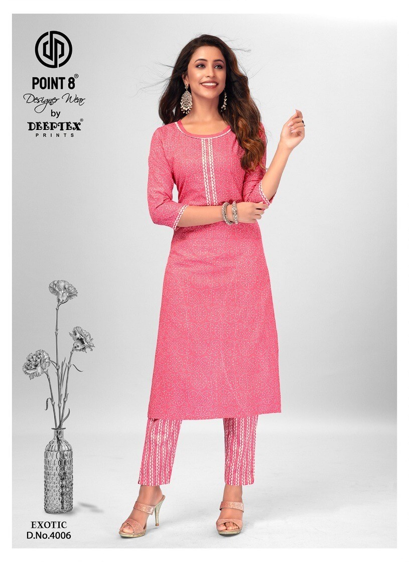 Deeptex Point 8 Exotic Vol 4 Kurtis With Bottom Catalog collection 7