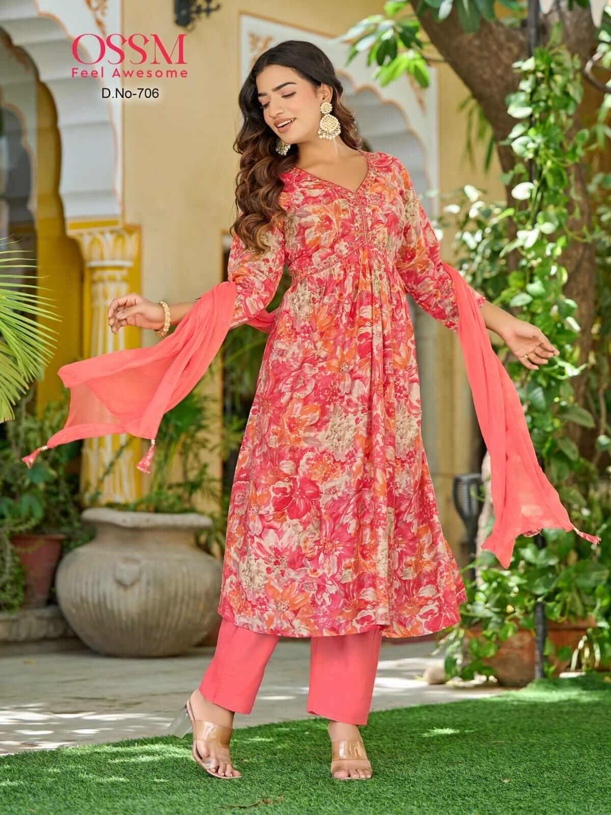 Ossm Resham Vol 7 Alia Printed Salwar Kameez Catalog collection 1