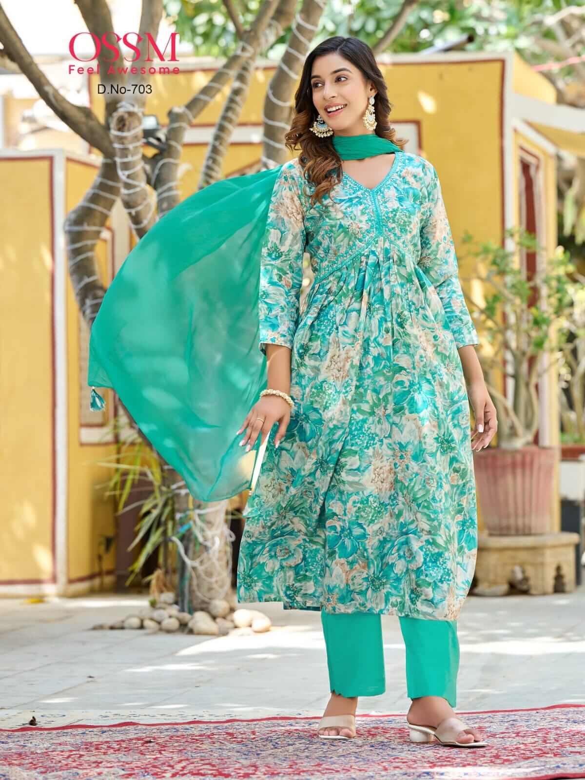 Ossm Resham Vol 7 Alia Printed Salwar Kameez Catalog collection 4