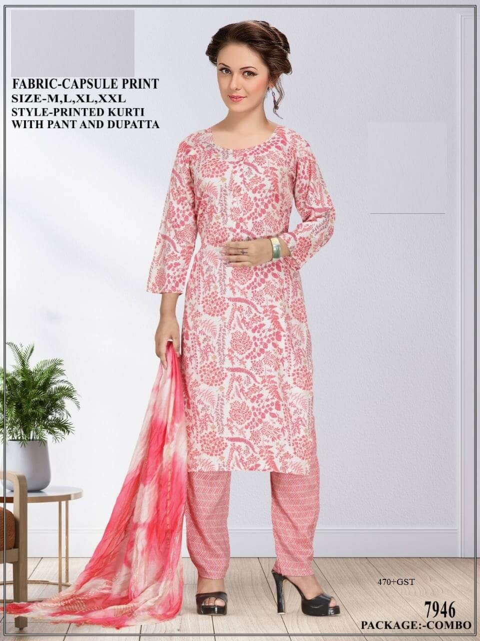 Reevika Pink Rayon Readymade Dress Catalog collection 1
