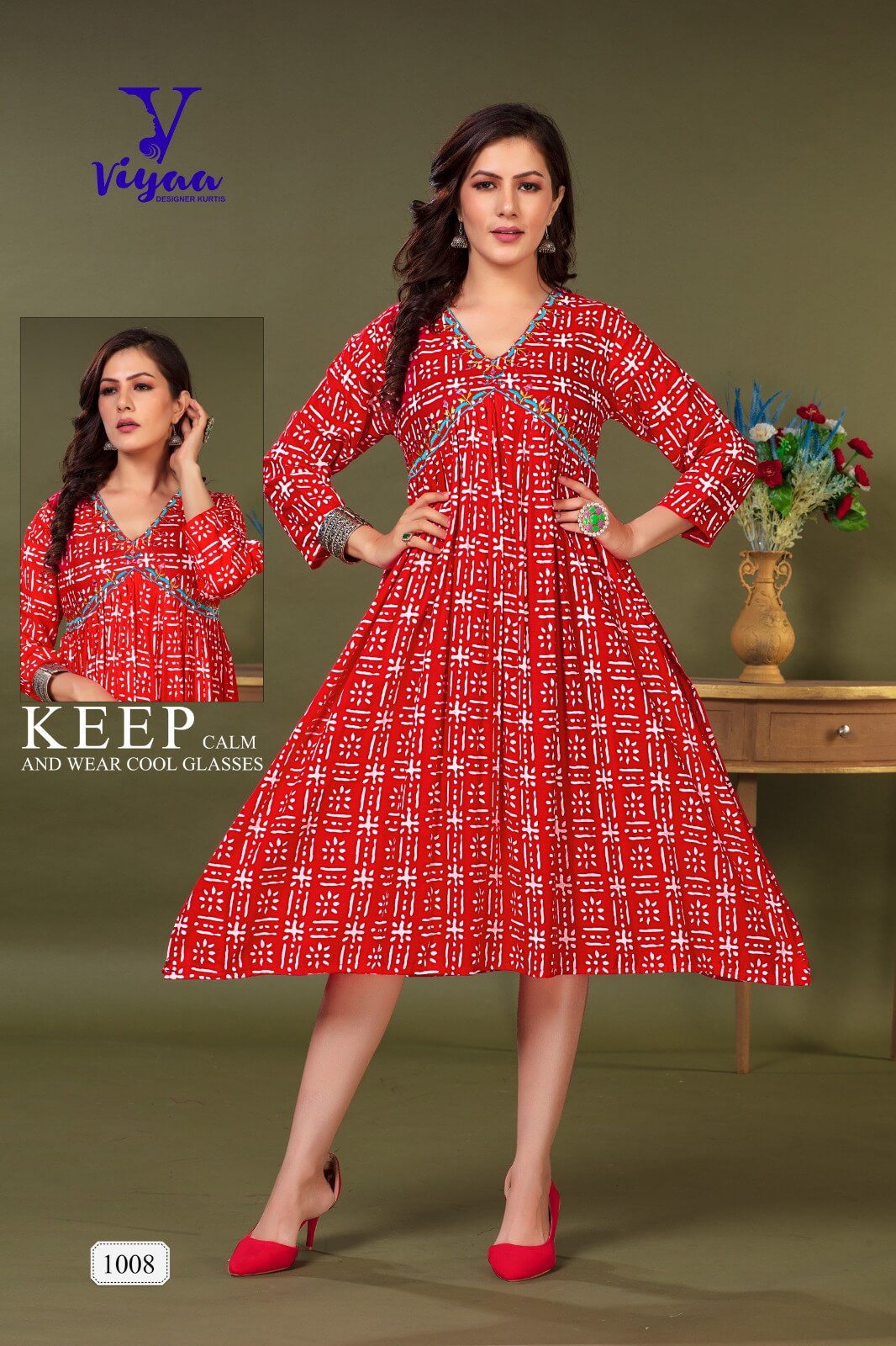 Viyaa Designer Bulbul Alia Rayon Kurti Catalog collection 8