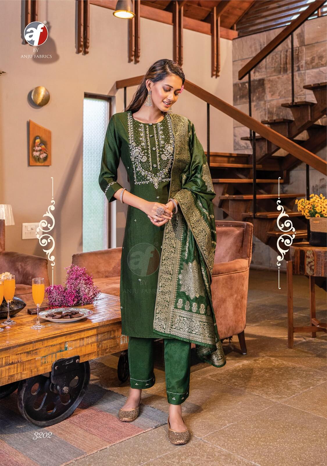 Anju Fabrics Mayuri Vol 3 Designer Wedding Party Salwar Suits collection 1