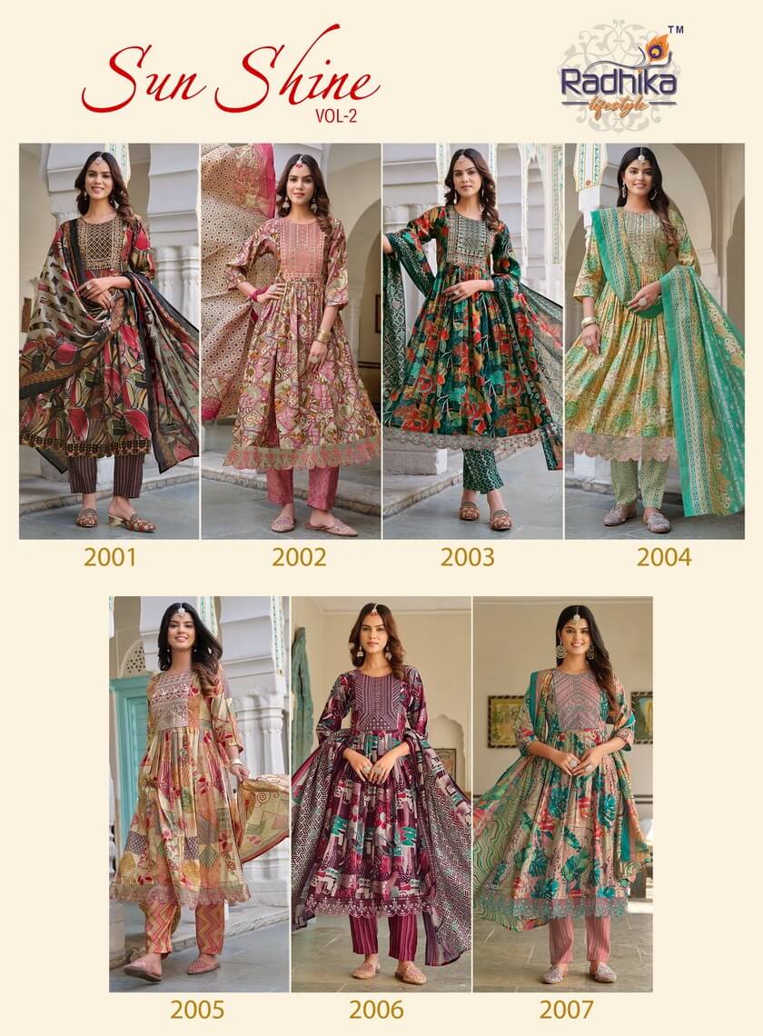 Radhika Lifestyle Sunshine vol 2 Naira Cut collection 3
