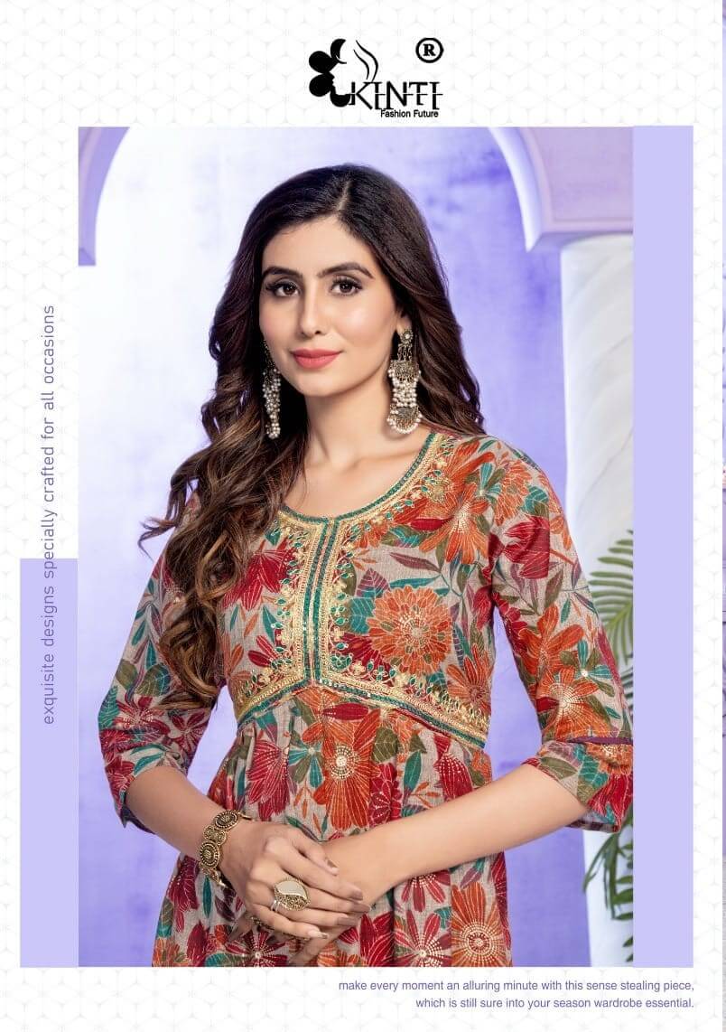 Kinti Barfi Naira Cut Kurti Catalog at Wholesale Rate collection 3