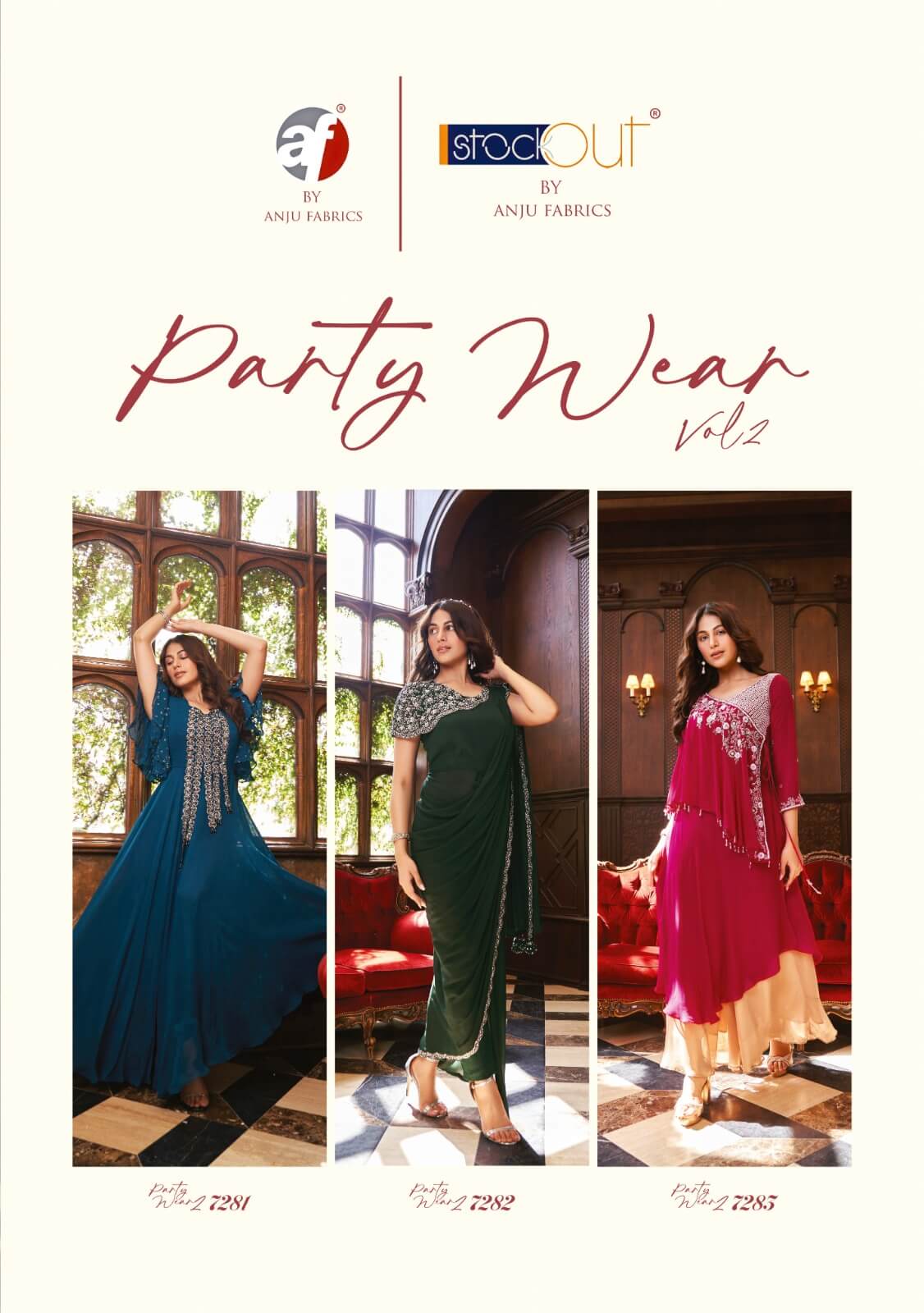 Anju Fabrics Party Wear Vol 2 Designer Kurti collection 1