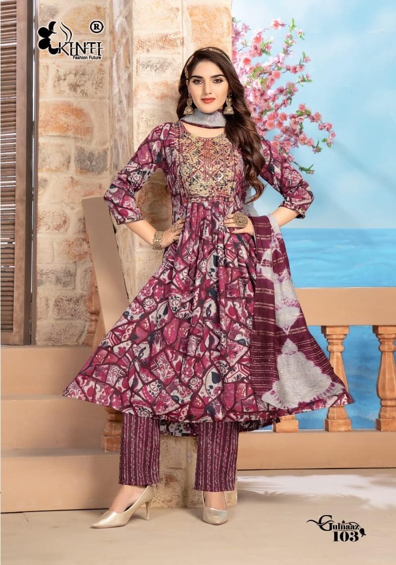 Kinti Gulnaaz Naira Cut Kurti with Bottom and Dupatta collection 10