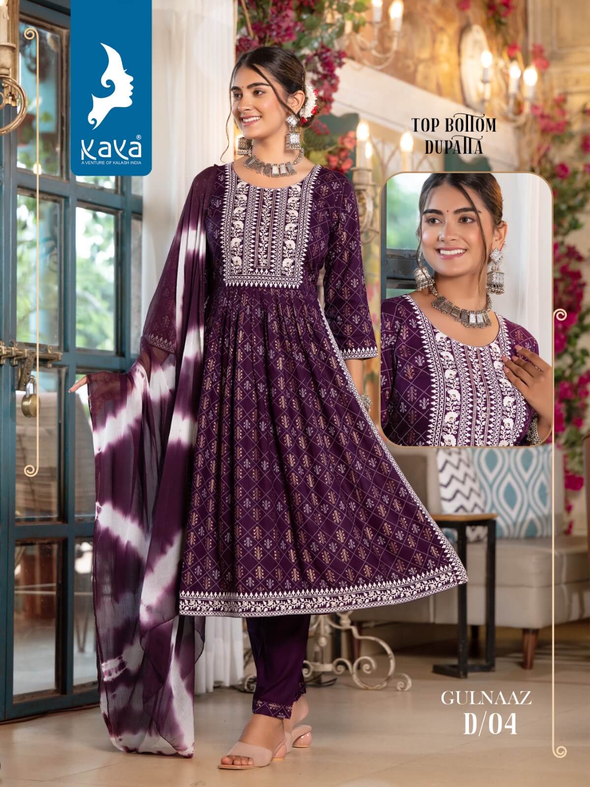 Kaya Gulnaaz Naira Cut Kurti with bottom and Dupatta collection 7