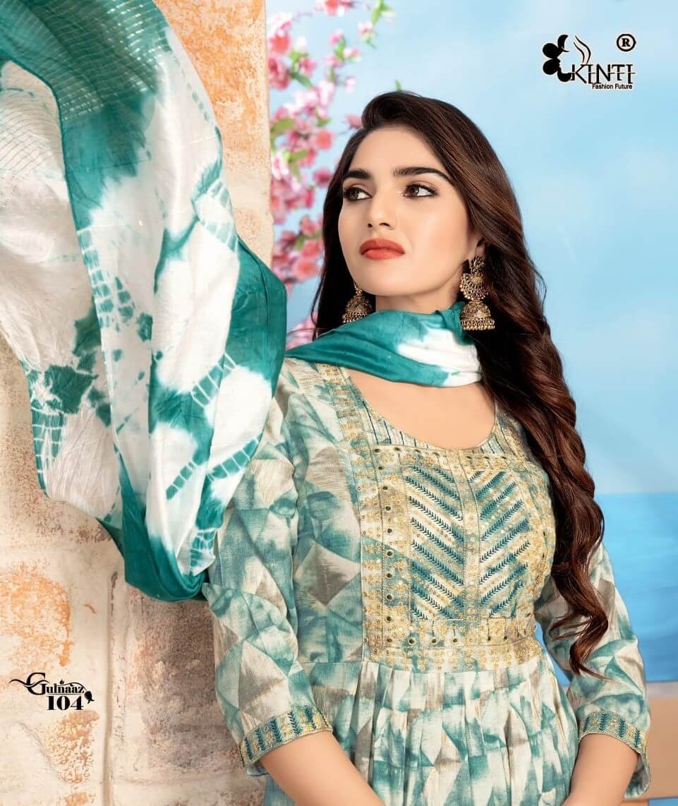 Kinti Gulnaaz Naira Cut Kurti with Bottom and Dupatta collection 2