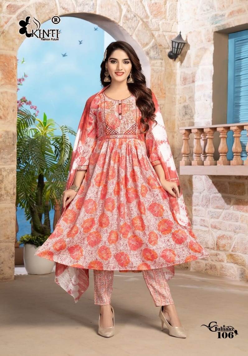 Kinti Gulnaaz Naira Cut Kurti with Bottom and Dupatta collection 9