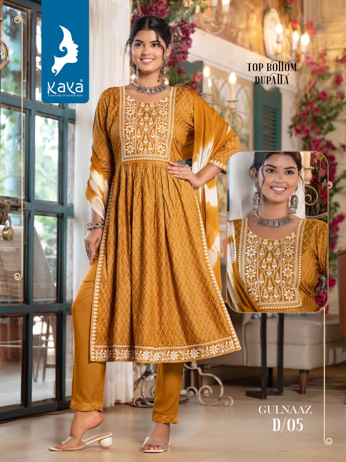 Kaya Gulnaaz Naira Cut Kurti with bottom and Dupatta collection 8