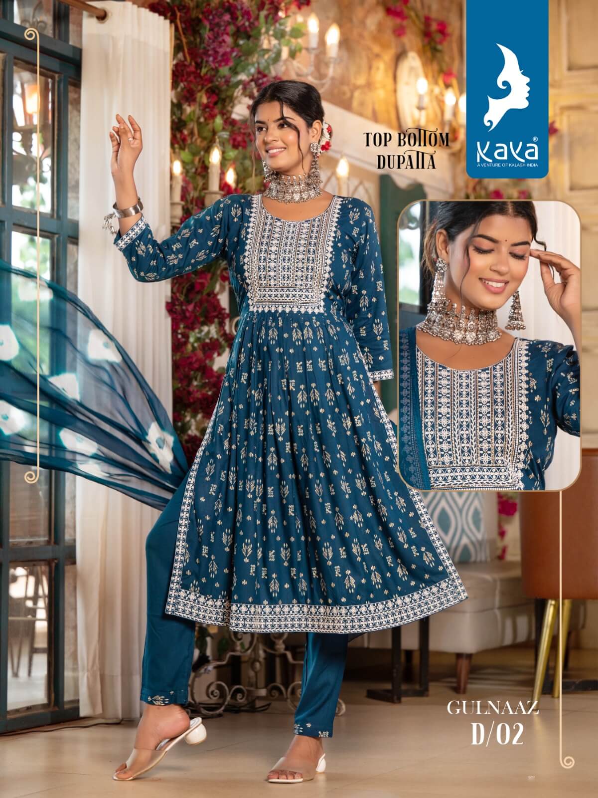 Kaya Gulnaaz Naira Cut Kurti with bottom and Dupatta collection 4