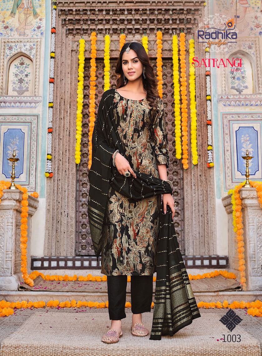 Radhika Lifestyle Satrangi vol 1 Printed Salwar Kameez collection 8