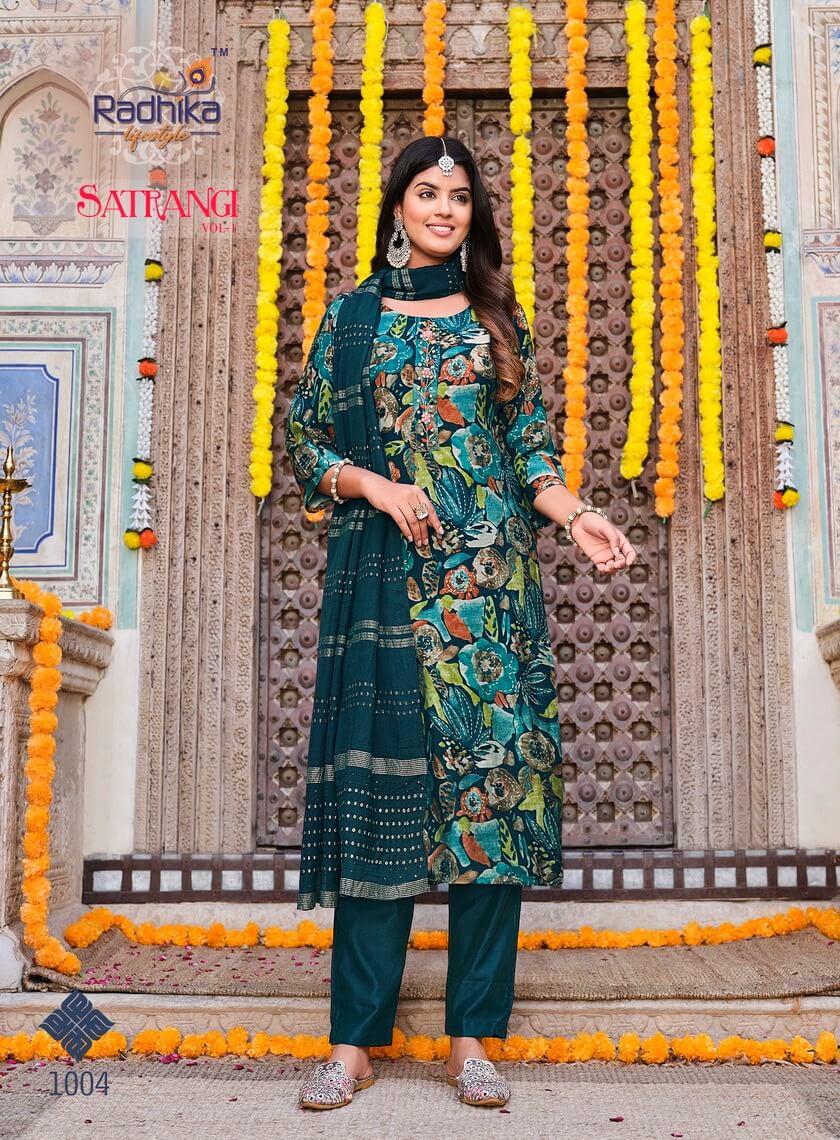 Radhika Lifestyle Satrangi vol 1 Printed Salwar Kameez collection 7