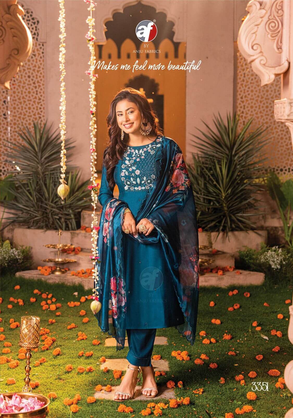 Anju Fabrics Sangeet vol 4 Kurti with Dupatta and Pant collection 7