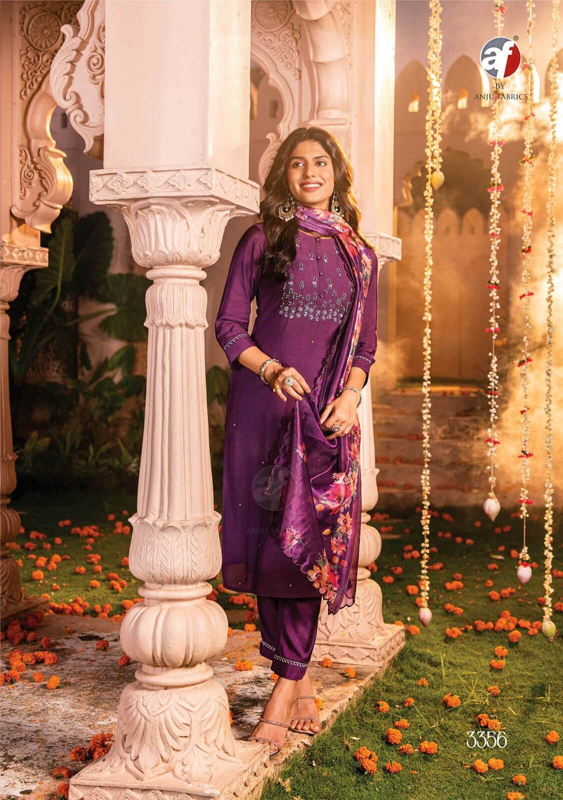 Anju Fabrics Sangeet vol 4 Kurti with Dupatta and Pant collection 5