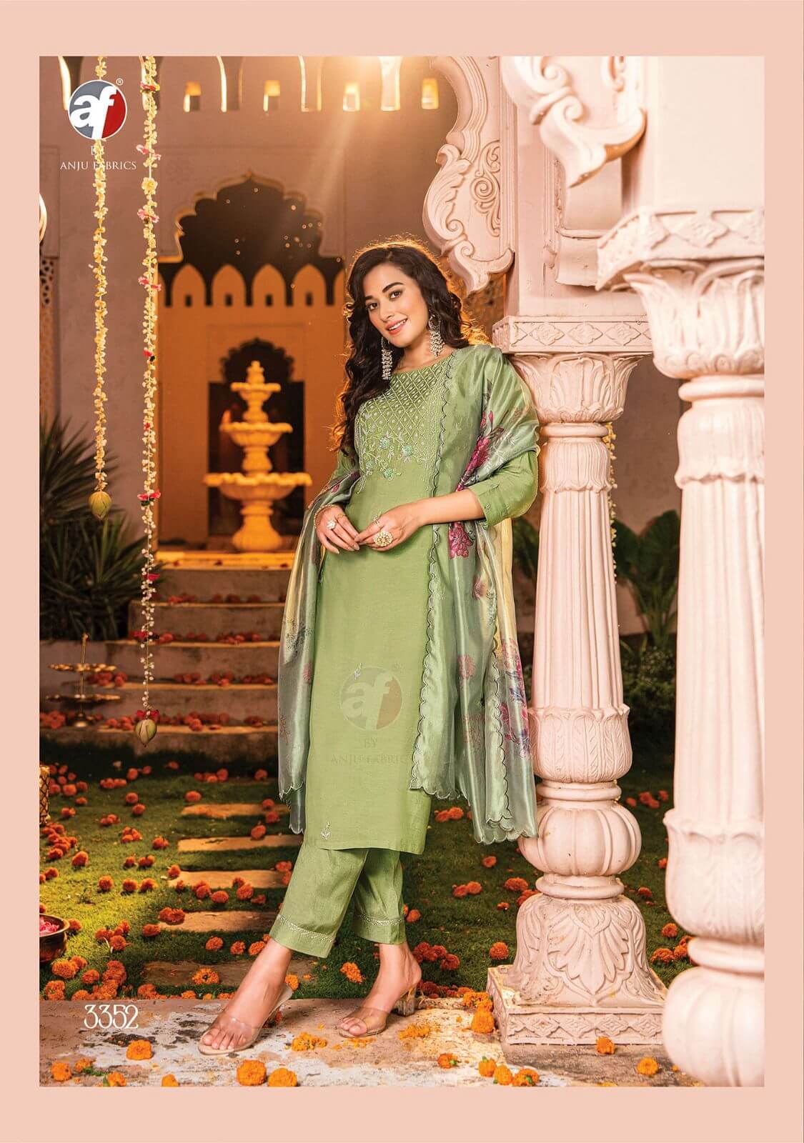 Anju Fabrics Sangeet vol 4 Kurti with Dupatta and Pant collection 8
