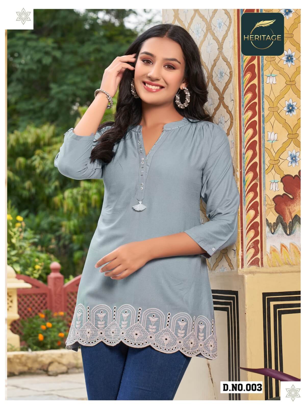 Heritage Cherry Rayon Ladies Tops Catalog collection 8