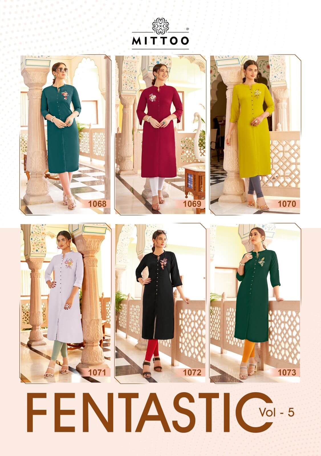 Mittoo Fantastic Vol 5 Embroidery Kurti Catalog collection 7