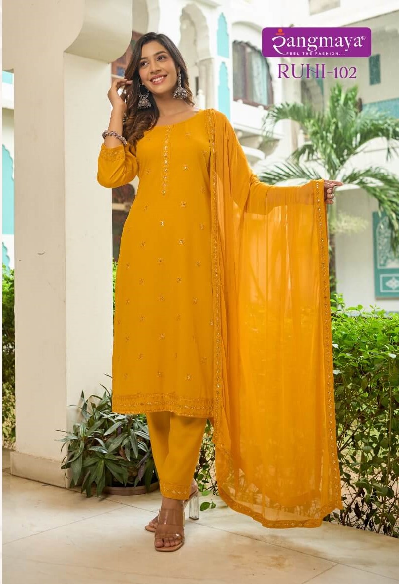 Rangmaya Ruhi Kurtis with Bottom with Dupatta collection 4