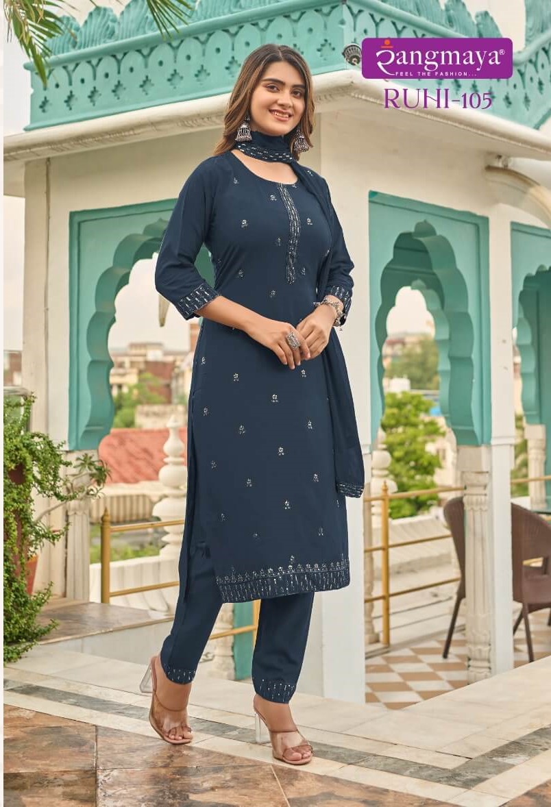 Rangmaya Ruhi Kurtis with Bottom with Dupatta collection 3