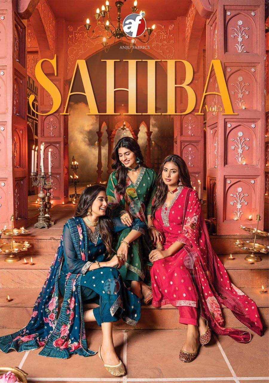 Anju Fabrics Sahiba Vol 5 Designer Wedding Party Salwar Suits collection 3
