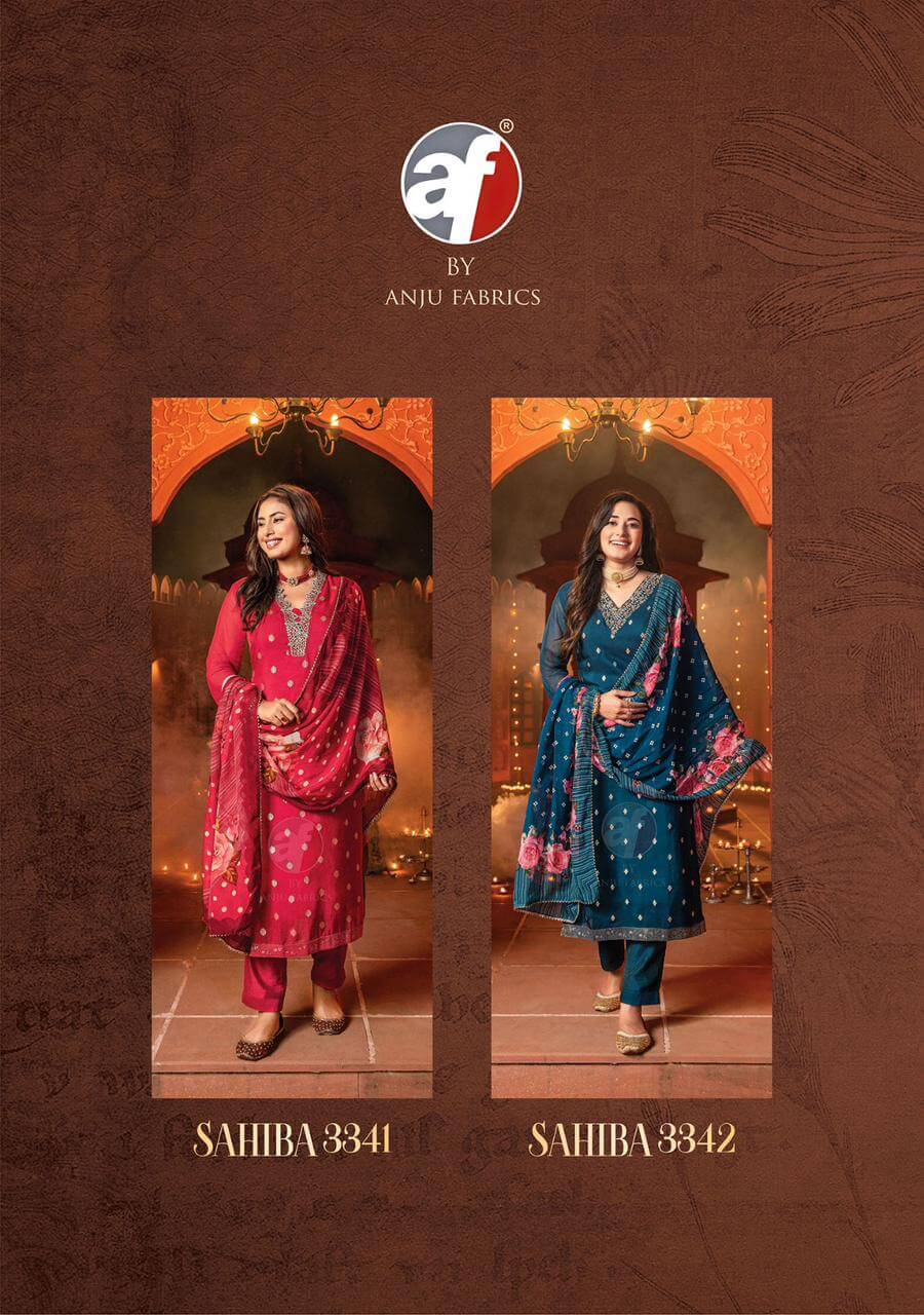 Anju Fabrics Sahiba Vol 5 Designer Wedding Party Salwar Suits collection 1